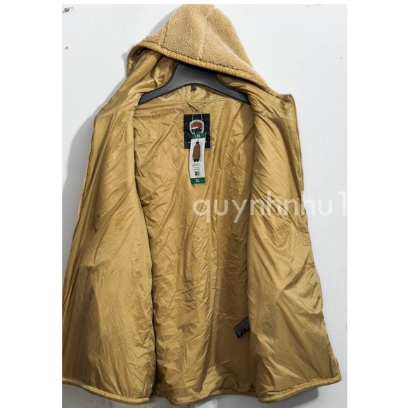 1 Madison Ladies' Fuzzy Jacket in khaki - Picture 4 of 7